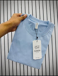 Toxicfit Light Blue Plain T-Shirt 170GSM Cotton