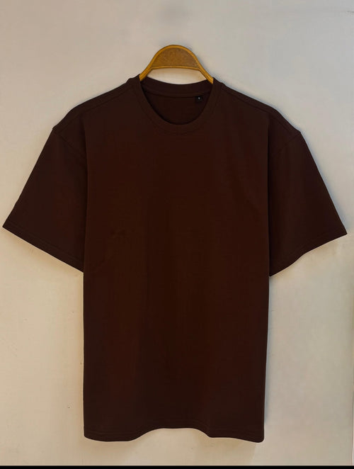 TOXICFIT Dark Brown Plain T-Shirt 260GSM Cotton